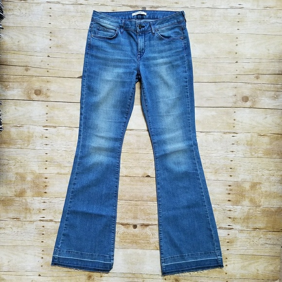 Rich & Skinny Flare Leg Jeans With Raw Hem - Picture 6 of 7